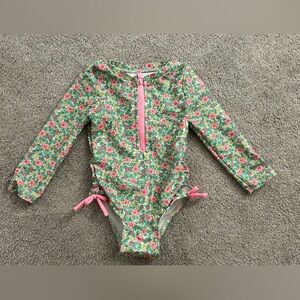 Cat & Jack Floral Rashguard Swim - 18 months